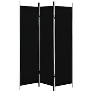 vidaXL Kambario pertvara, 3 d., juodos sp., 150x180cm