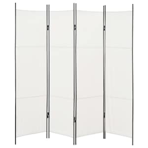 vidaXL Kambario pertvara, 4 d., baltos sp., 200x180 cm