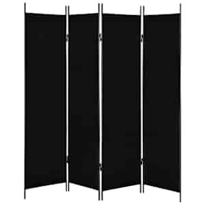 vidaXL Kambario pertvara, 4 d., juodos sp., 200x180 cm