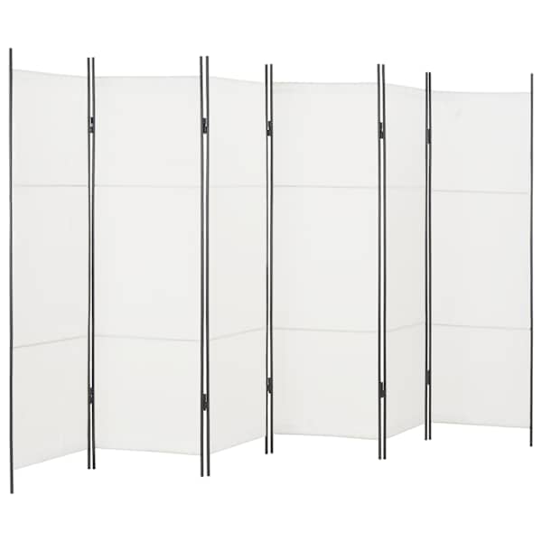 vidaXL 6 paneeliga ruumijagaja, valge, 300 x 180 cm