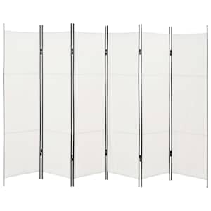 vidaXL Kambario pertvara, 6 d., baltos sp., 300x180cm