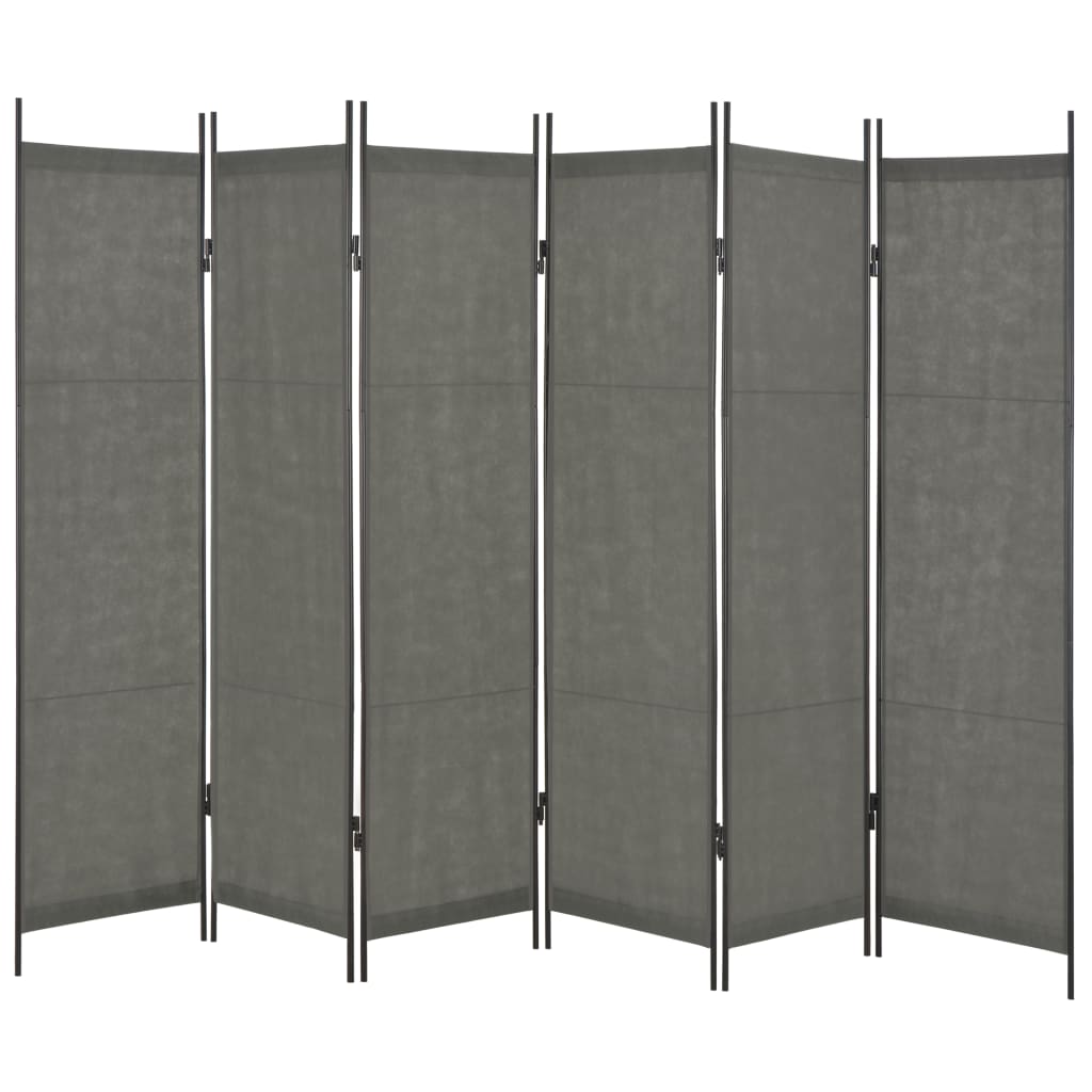 vidaXL Cloison de séparation 6 panneaux Anthracite 300x180 cm