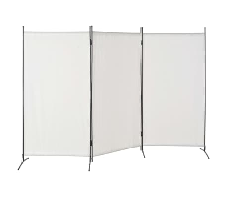 vidaXL 3-Panel Room Divider White 260x180 cm