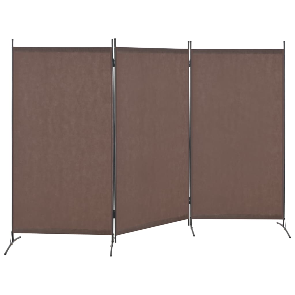 

vidaXL Kamerscherm met 3 panelen 260x180 cm bruin