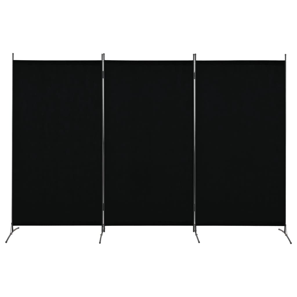 vidaXL Διαχωριστικό Δωματίου με 3 Πάνελ Μαύρο 260 x 180 εκ.