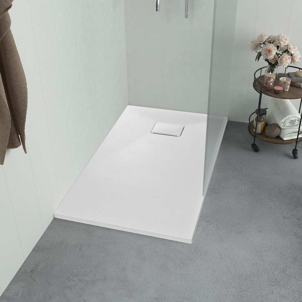 vidaXL Duschkar SMC vit 90x70 cm