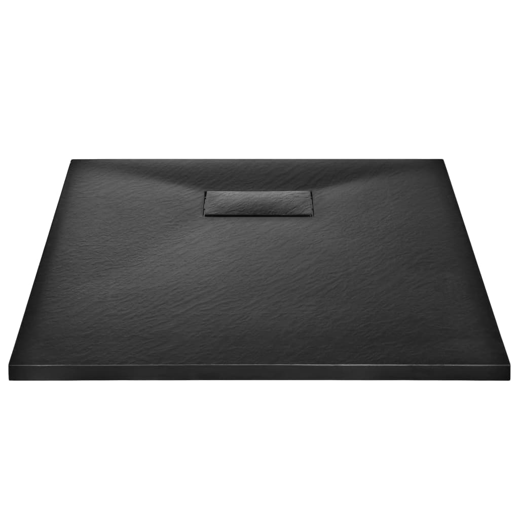 vidaXL Douchebak 90x70 cm SMC zwart afbeelding