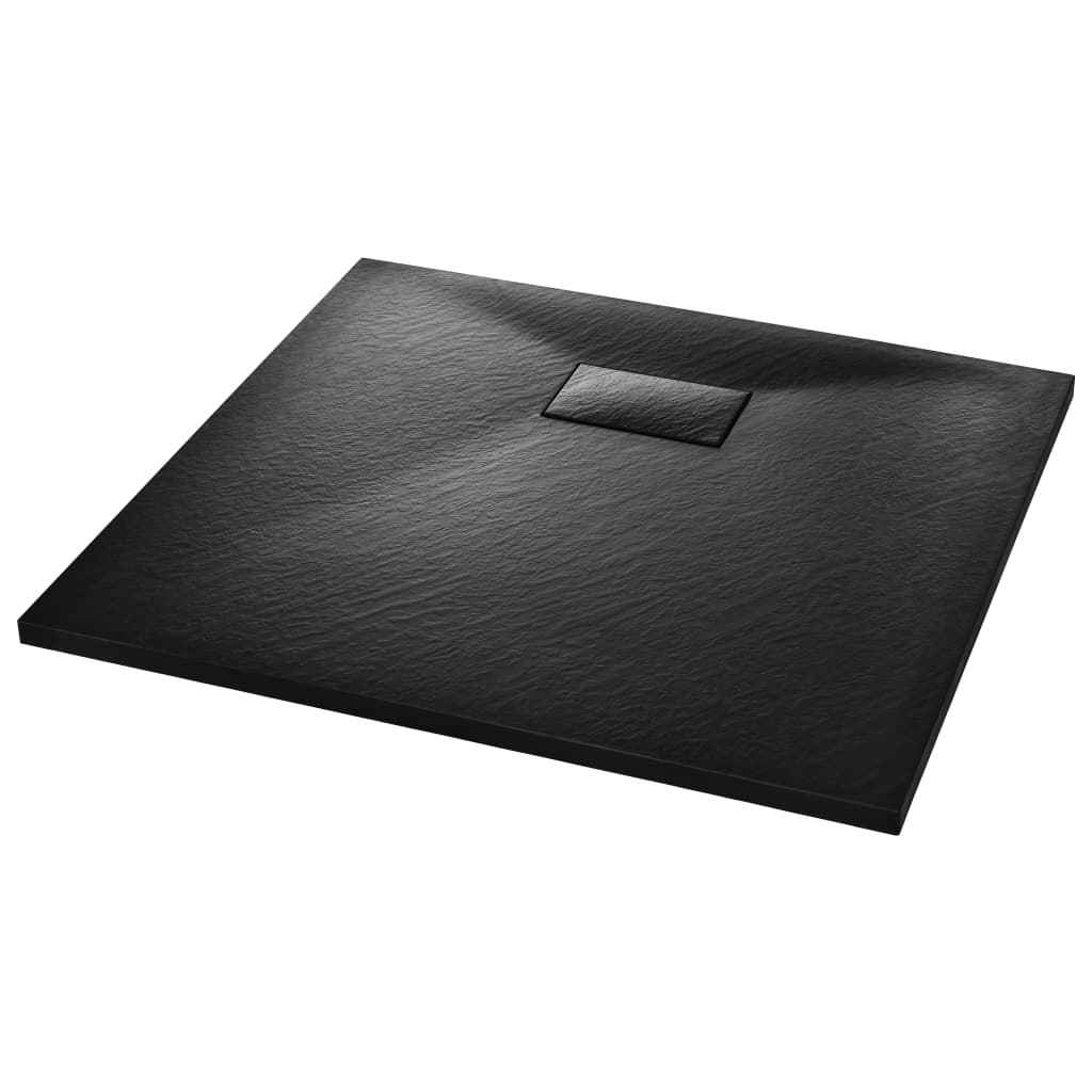 

vidaXL Shower Base Tray SMC Black 35.4"x31.5"