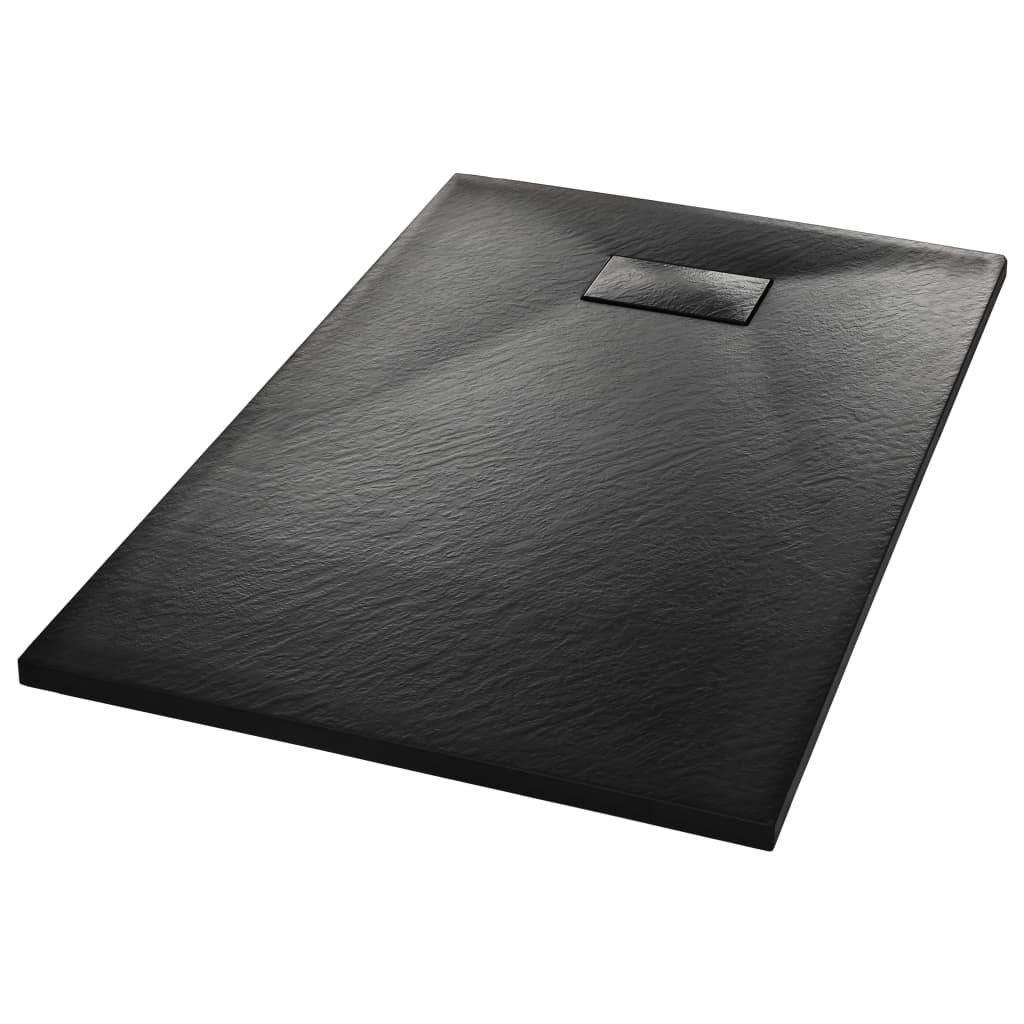 

vidaXL Shower Base Tray SMC Black 39.4"x31.5"