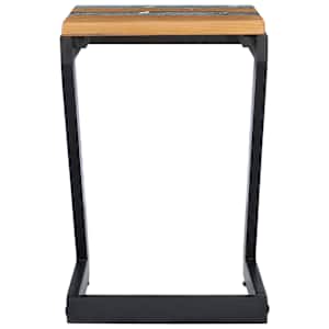 Konferenční stolek 30 x 30 x 50 cm masivní teak a polyresin - obrázek 3