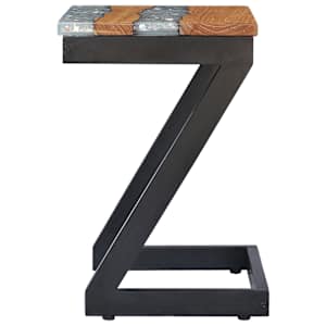 Konferenční stolek 30 x 30 x 50 cm masivní teak a polyresin - obrázek 4