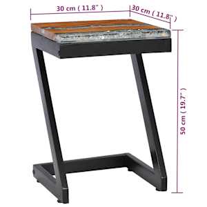Konferenční stolek 30 x 30 x 50 cm masivní teak a polyresin - obrázek 8