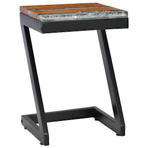 Konferenční stolek 30 x 30 x 50 cm masivní teak a polyresin - obrázek 10