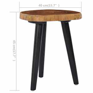 Konferenční stolek 40 x 45 cm masivní teak - obrázek 5