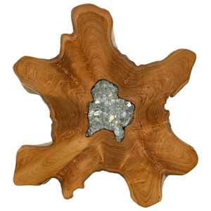 Konferenční stolek 70 x 45 cm masivní teak a polyresin - obrázek 3