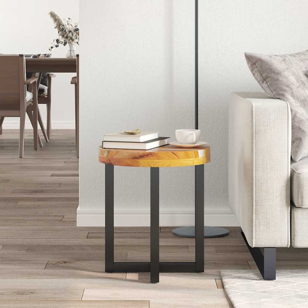 vidaXL Konferenčný stolík 40x45 cm tíkový masív a polyresin