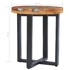 Konferenční stolek 40 x 45 cm masivní teak a polyresin - obrázek 14