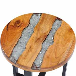 Konferenční stolek 40 x 45 cm masivní teak a polyresin - obrázek 11