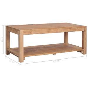 Konferenční stolek 100 x 50 x 40 cm masivní teakové dřevo - obrázek 5