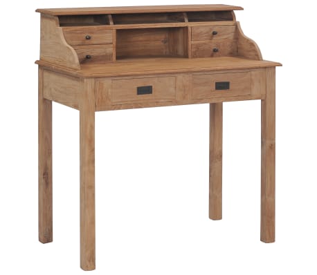 vidaXL Schreibtisch 90×50×100 cm Massivholz Teak | vidaXL.de