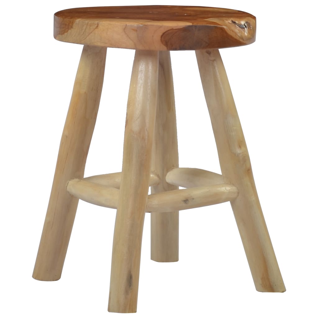 Stool Brown Teak Wood VidaXL 19 width=274