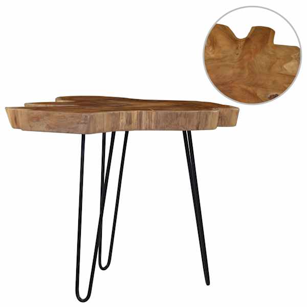 vidaXL kohvilaud (60&ndash;70) x 45 cm, tiikpuu