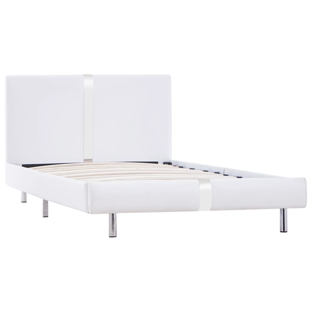 

vidaXL Bedframe kunstleer wit 90x200 cm