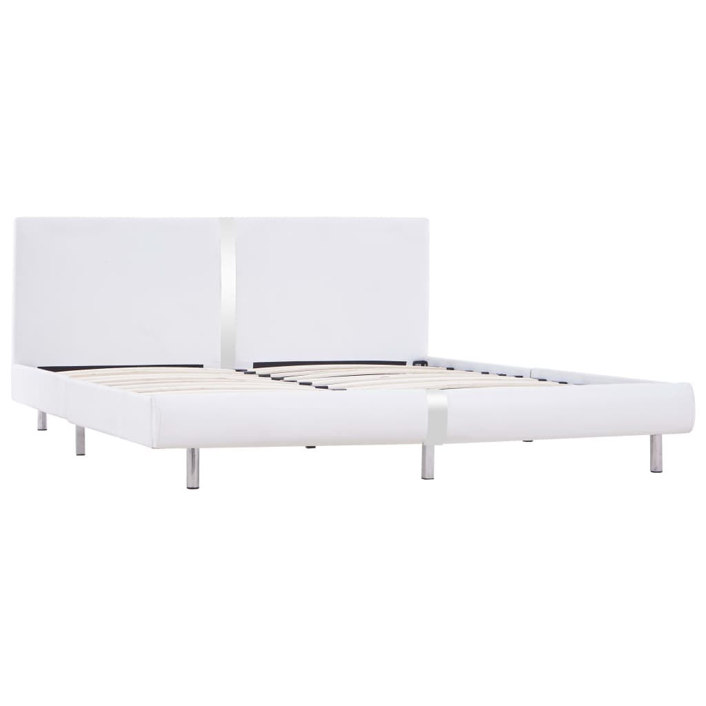 

vidaXL Bedframe kunstleer wit 180x200 cm