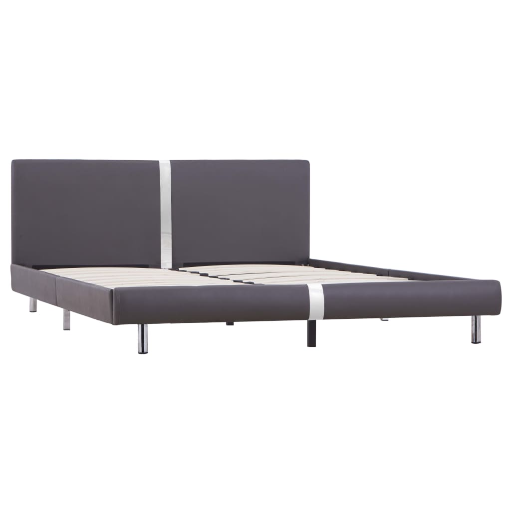 

vidaXL Bedframe kunstleer grijs 160x200 cm