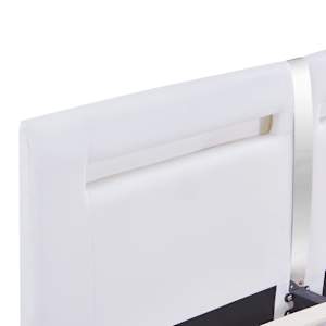 Rám postele s LED světlem bílý umělá kůže 180 x 200 cm - obrázek 6