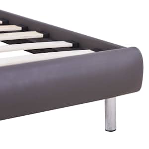 Rám postele s LED šedý umělá kůže 90 x 200 cm - obrázek 7