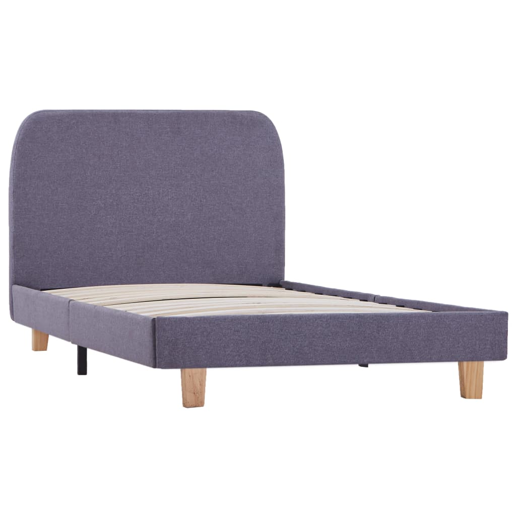 vidaXL Bedframe stof lichtgrijs 90x200 cm afbeelding