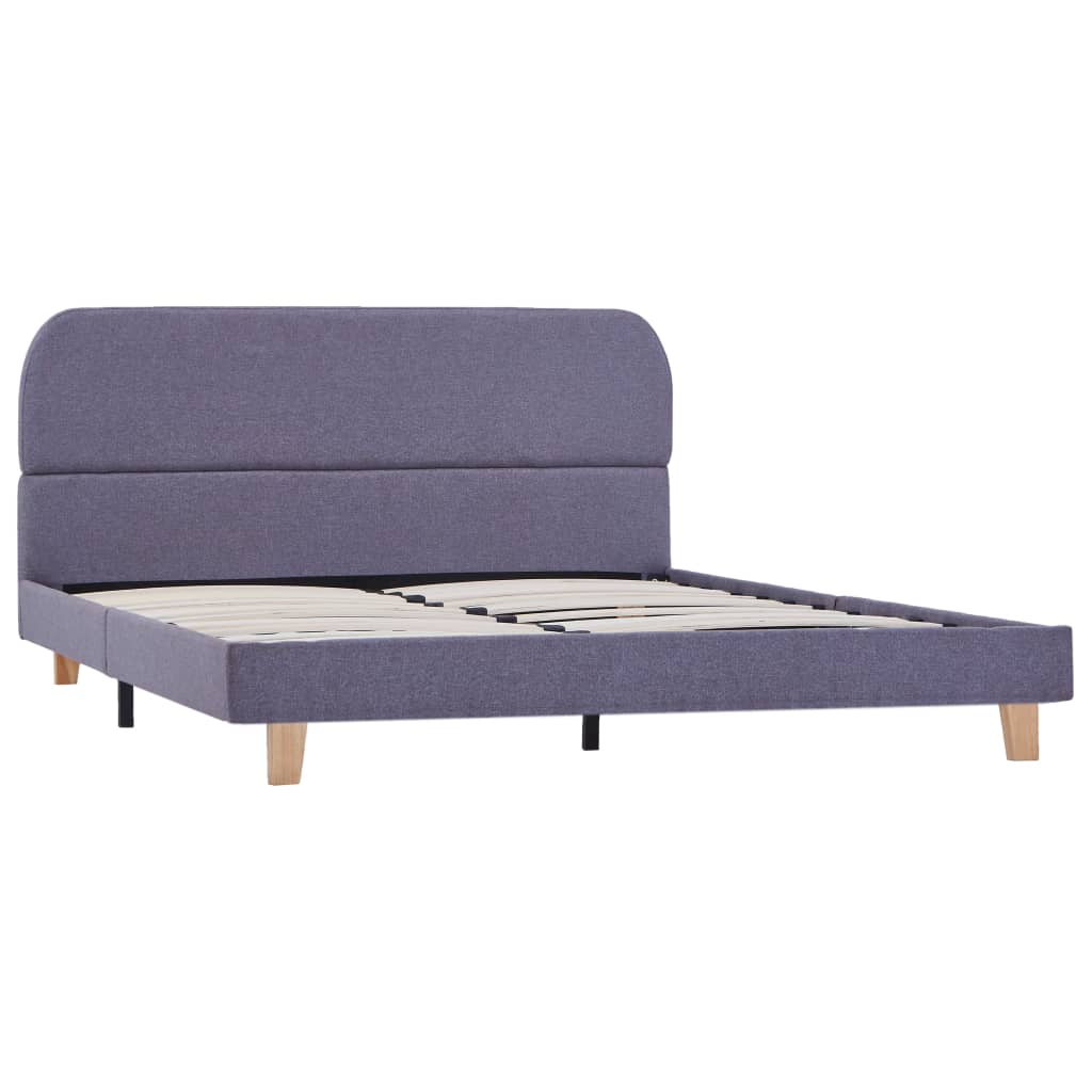 vidaXL Bedframe stof lichtgrijs 140x200 cm afbeelding