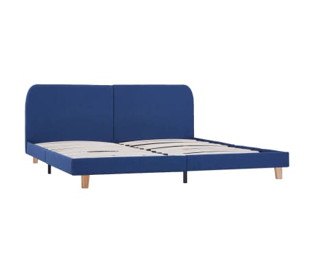 vidaXL Estructura de cama de tela azul 160x200 cm