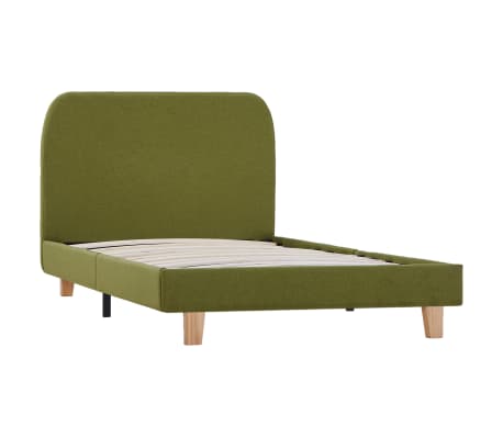 vidaXL Estructura de cama de tela verde 90x200 cm