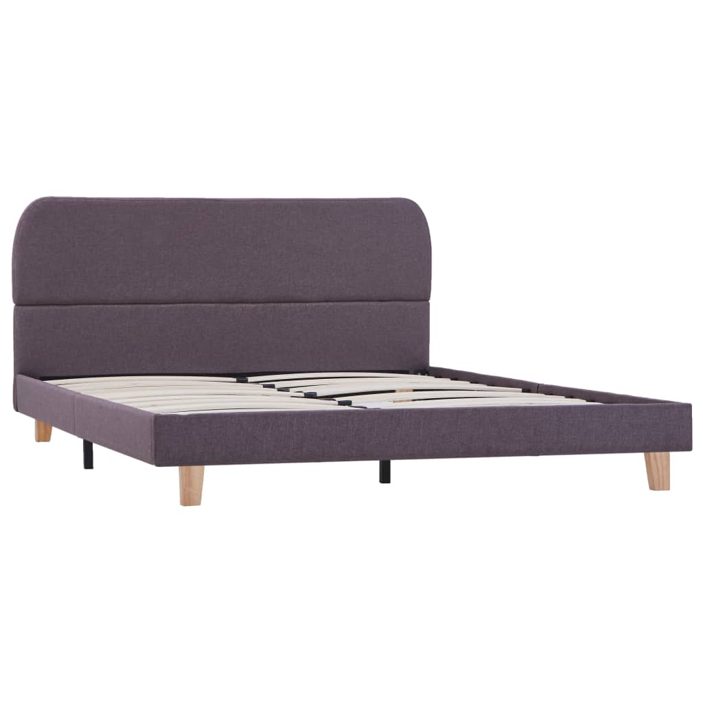 vidaXL Bedframe stof taupe 140x200 cm