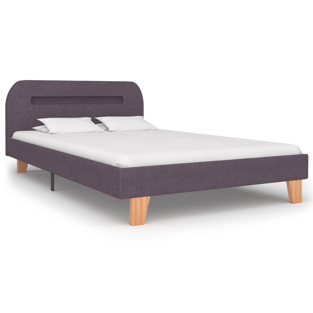 

vidaXL Bedframe met LED stof taupe 120x200 cm