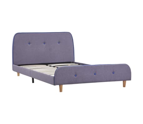 vidaXL Estructura de cama de tela gris claro 120x200 cm