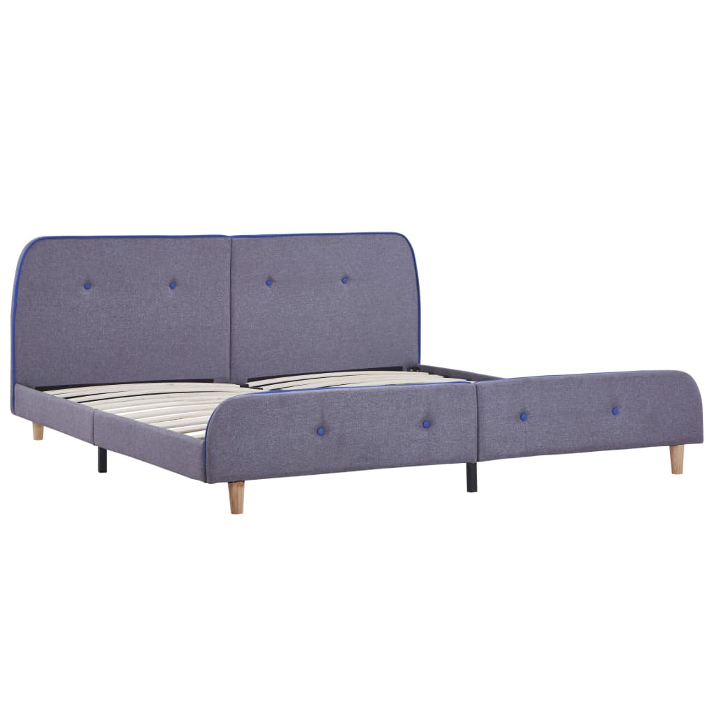 vidaXL Estructura de cama de tela gris claro 180x200 cm