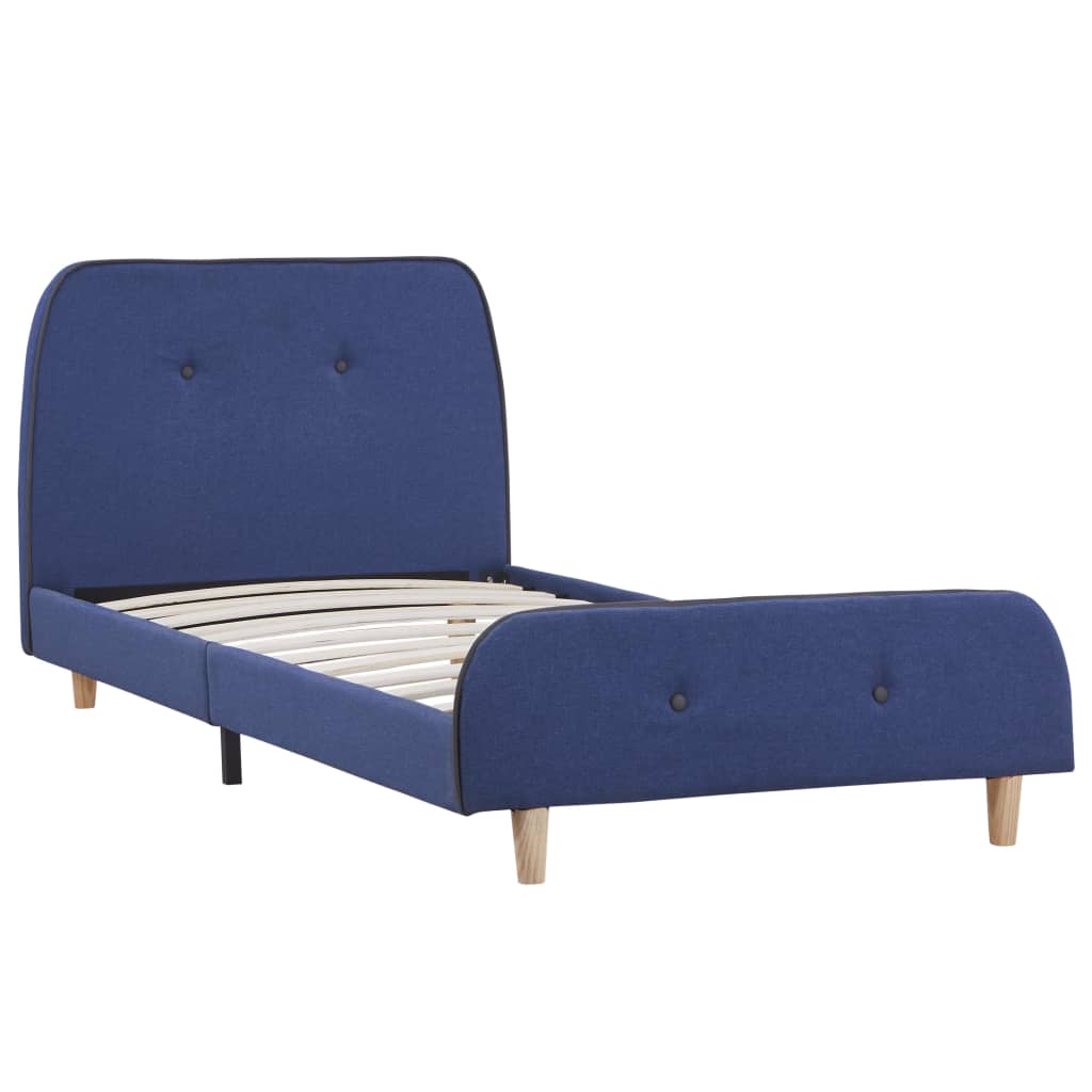 vidaXL Estrutura de cama 90x200 cm tecido azul