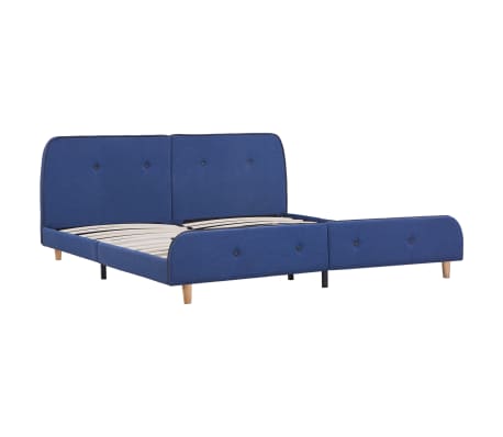 vidaXL Cadru de pat, albastru, 160 x 200 cm, material textil