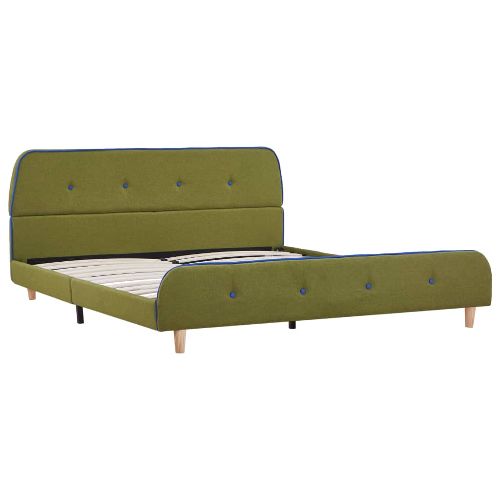 vidaXL Bedframe stof groen 140x200 cm afbeelding