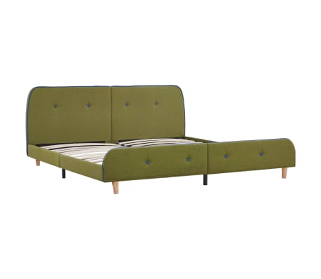 vidaXL Cadru de pat, verde, 160 x 200 cm, material textil