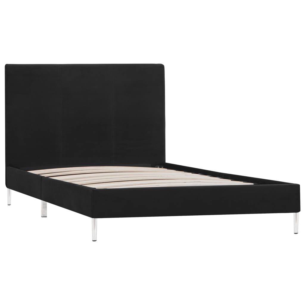 vidaXL Bedframe stof zwart 90x200 cm afbeelding