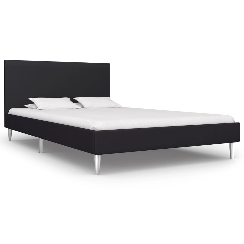 vidaXL Cadru de pat, negru, 120 x 200 cm, material textil 120 imagine noua
