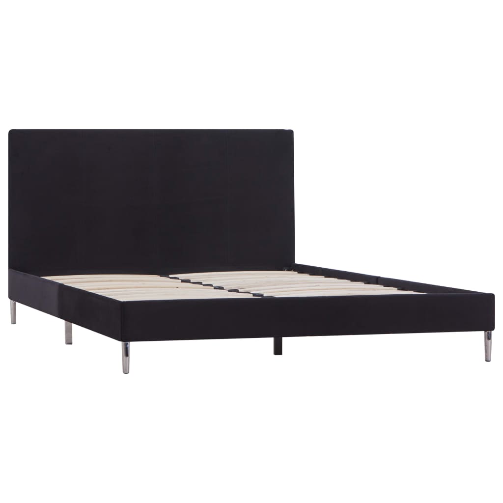 vidaXL Estructura de cama de tela negro 120x200 cm