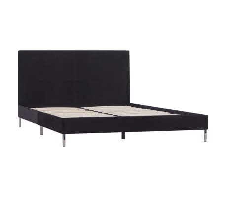 vidaXL Estructura de cama de tela negro 120x200 cm