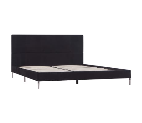 vidaXL Estructura de cama de tela negro 140x200 cm