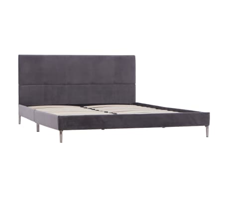 vidaXL Estructura de cama de tela gris oscuro 140x200 cm