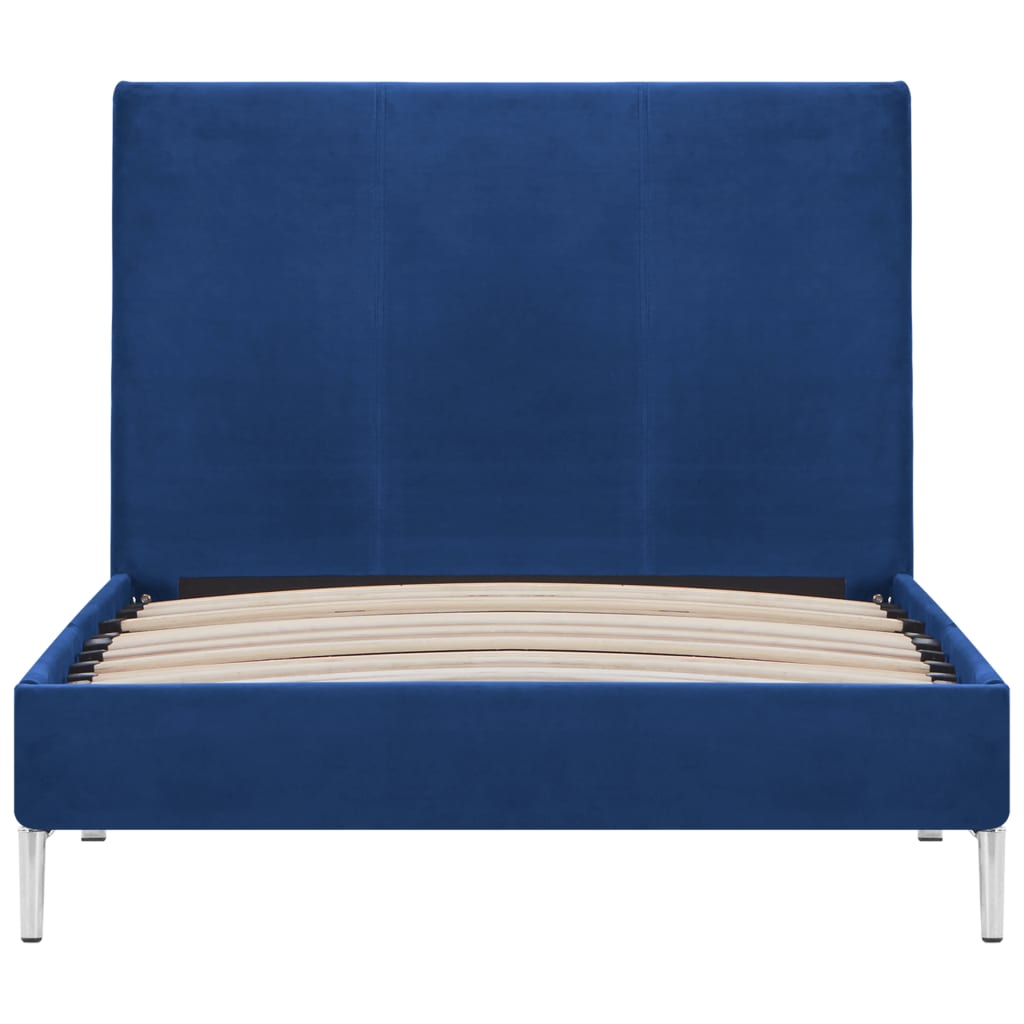 Thumbnail - vidaXL Bettgestell Blau Stoff 90×200 cm